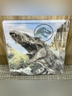 🍭$4🍭 NEW JURASSIC WORLD Paper Napkins 16ct White Gray Blue